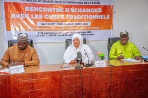La Présidente du Comité de Gestion du FSSP échange avec les Chefs traditionnels